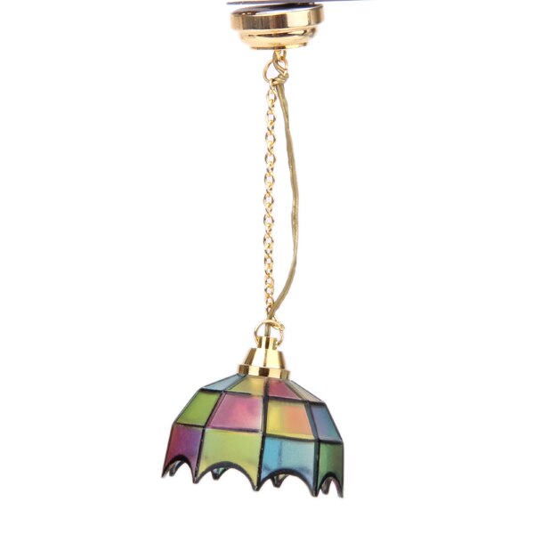 1/12 Scale Light Miniature Ceiling Light Chandelier Doll House LED Lamp for Dollhouse Decoration Toys