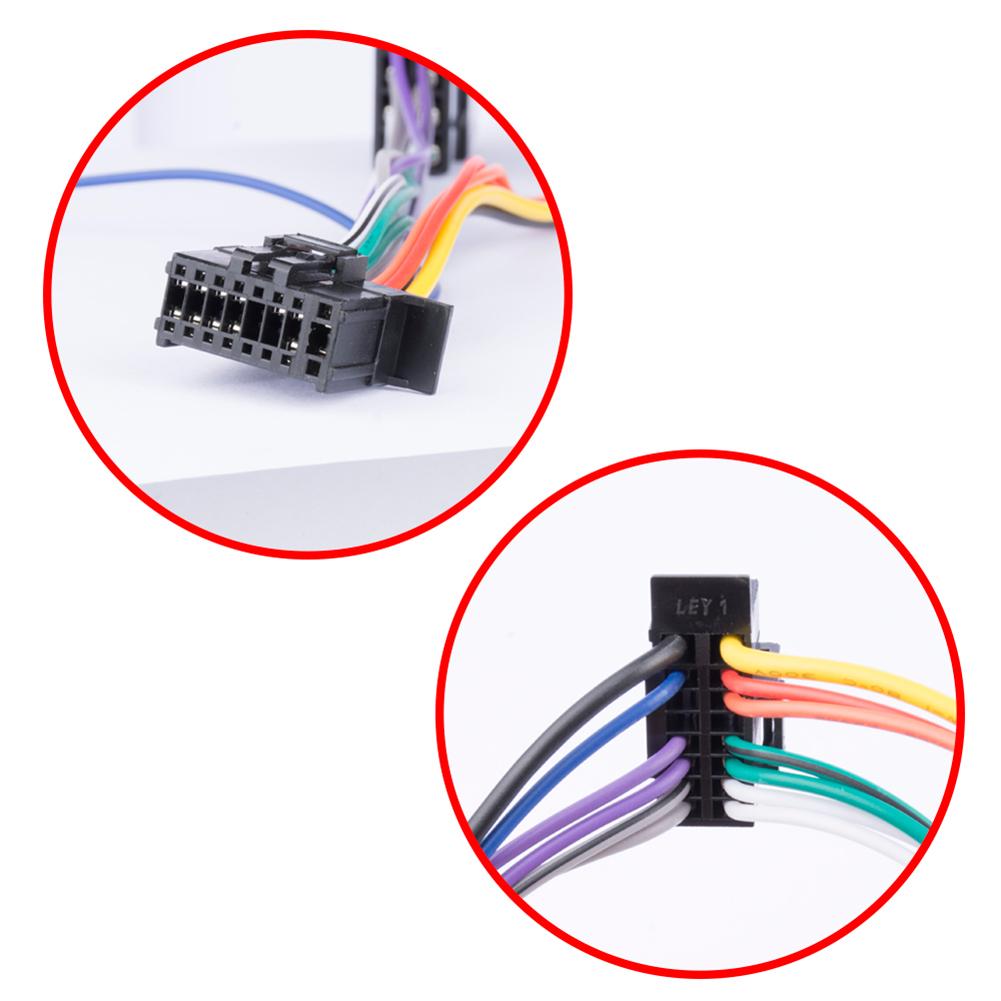 Car MP5 Player Power Cable 16 PIN To ISO Standard Interface Car Stereo Radio Player ISO Wiring Harness Connector 16Pin For Pione
