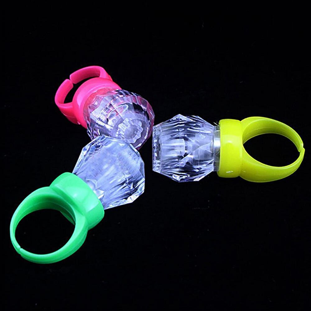 10x farverige ring lampe fest dekoration finger lys fest ring unik dekoration