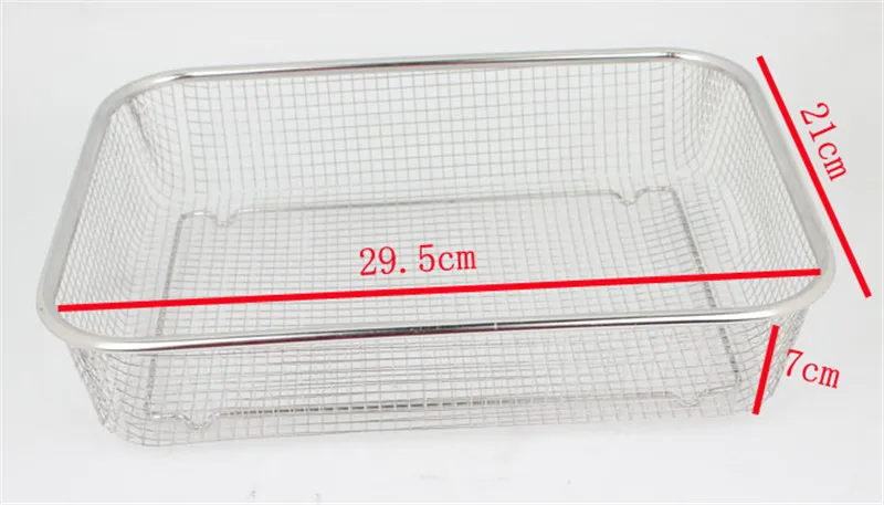 Plateau en acier inoxydable 304, plaque de fuite avec trou, passoire à mailles, lavage des légumes, séchage du bassin, trou de filtre, couvercle de bassin: 29.5x21xH7cm