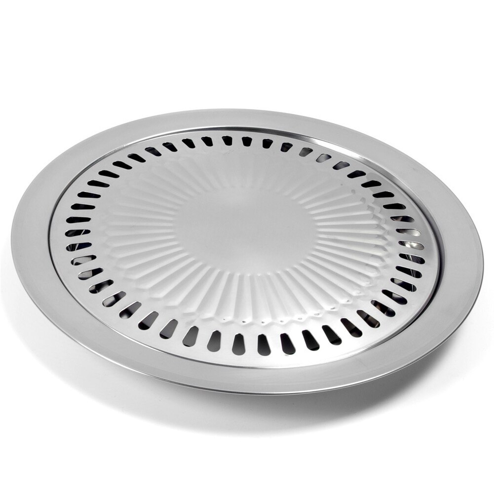 Cooking Smokeless Outdoor Camping Plate Food Stainless Steel Non Stick Portable House Grill BBQ Grill Tray BBQ Grill REUSEABLE