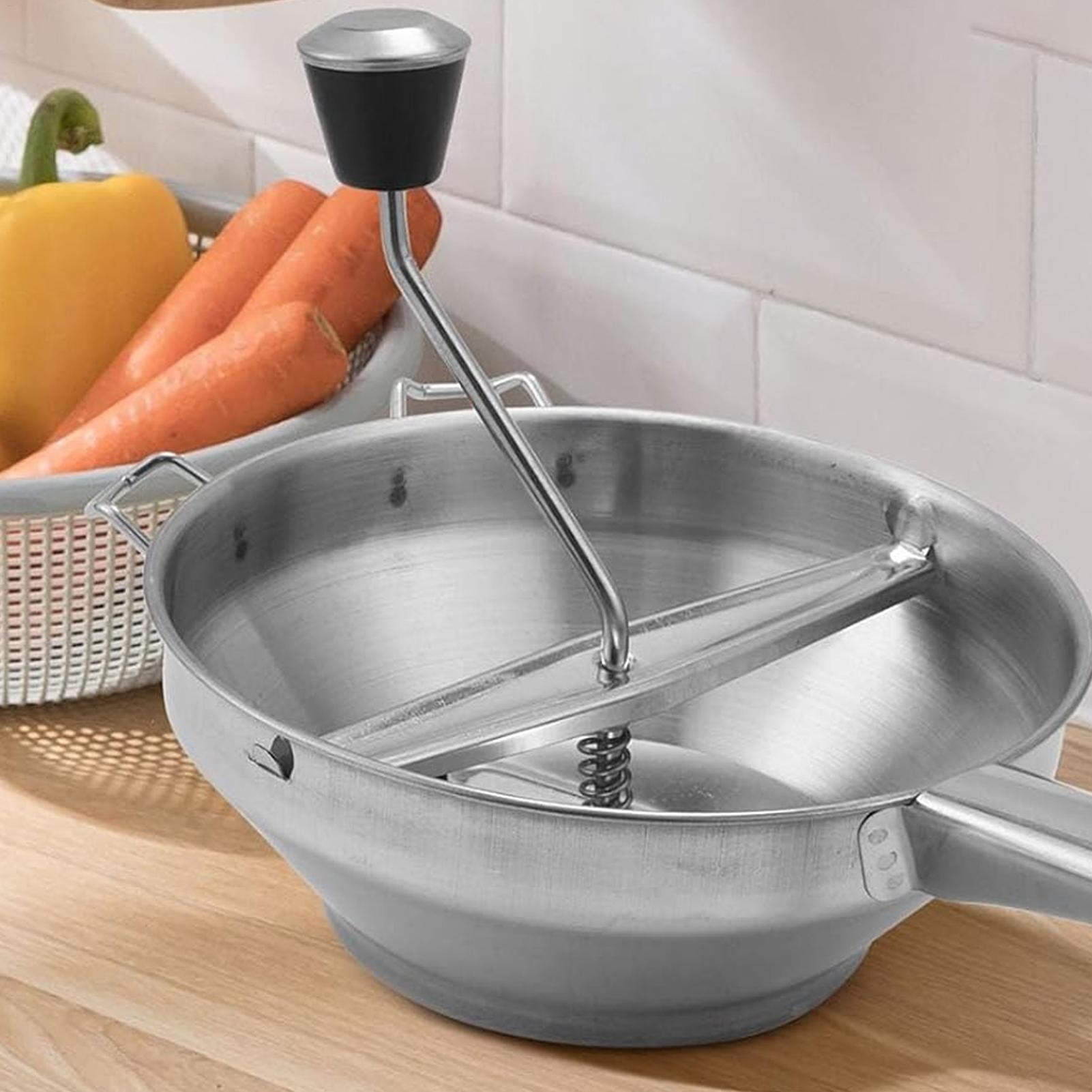 Stainless Steel Food Rotary Mill Hand Crank Potato Ricer Tomato Sauce Maker Machine With 3 Grinding Discs Jam Strainer Accessori