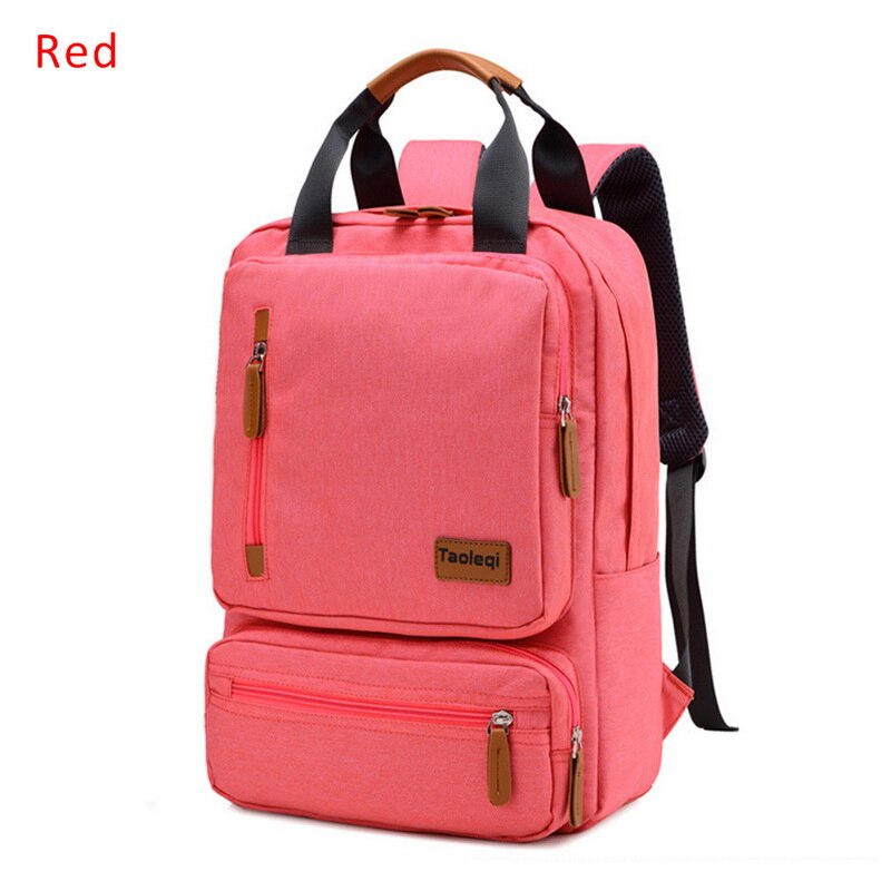 Afslappet computer rygsæk lys 15.6- tommer rejsetaske dame tyverisikret laptop rygsæk gråblå mochila: Rød