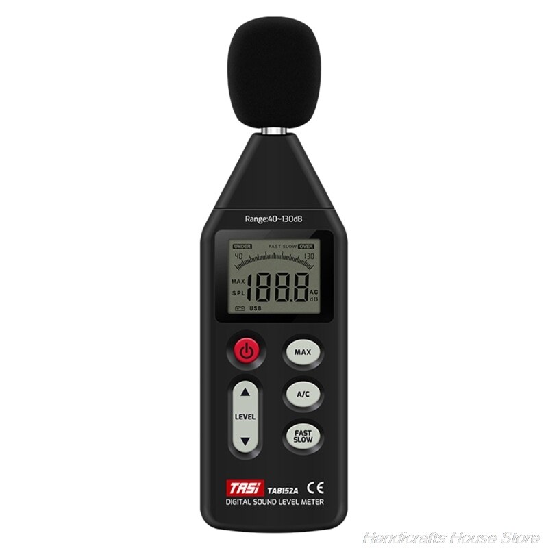 Portable Digital Sound Level Meter Noise Meter 40~130dB Audio Volume Decibel Measuring Monitor TA8152A M09 21