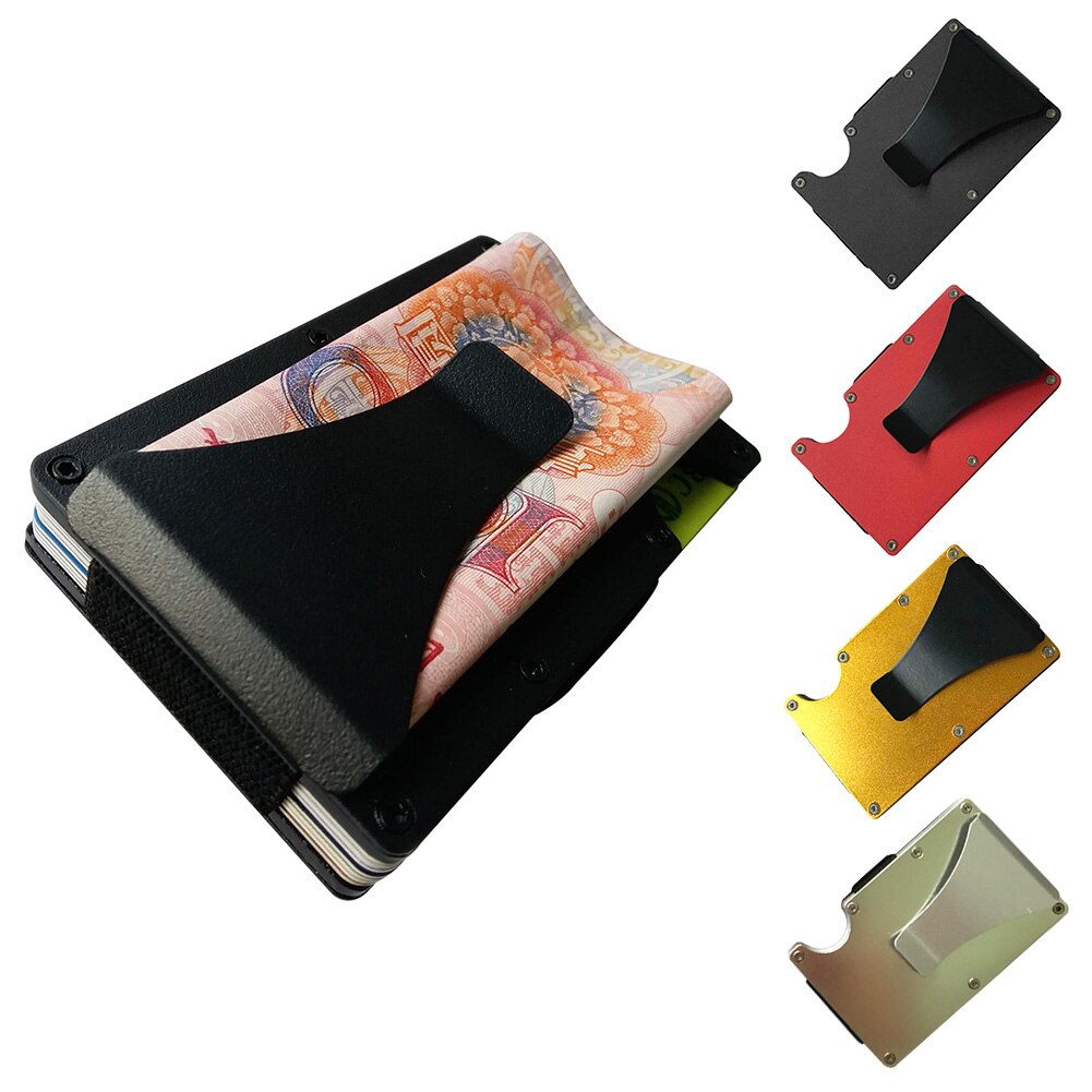 Boîtier métallique En Aluminium Porte-Carte porte-Cartes D'affaires Ultra-mince Portefeuille pratique Protecteur