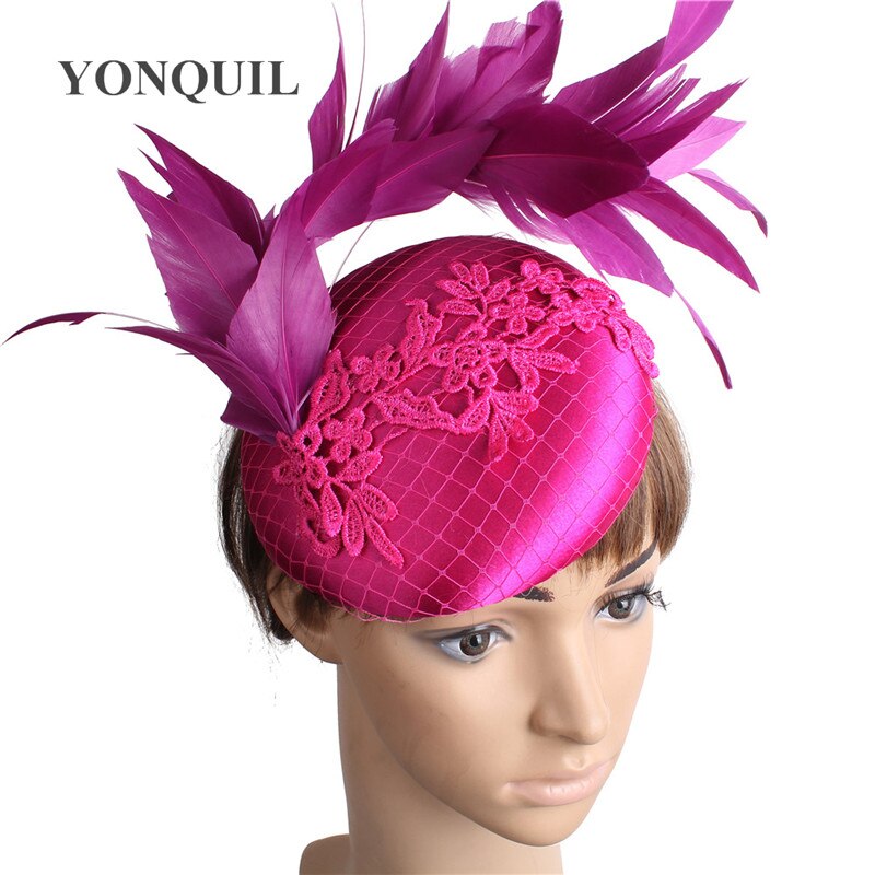 Mooie Mode Vrouwen Bruiloft Hoed Bridal Dames Bruiloft Fascinators Hoofdband Met Fancy Feather Party Gelegenheid Haar Accessoires