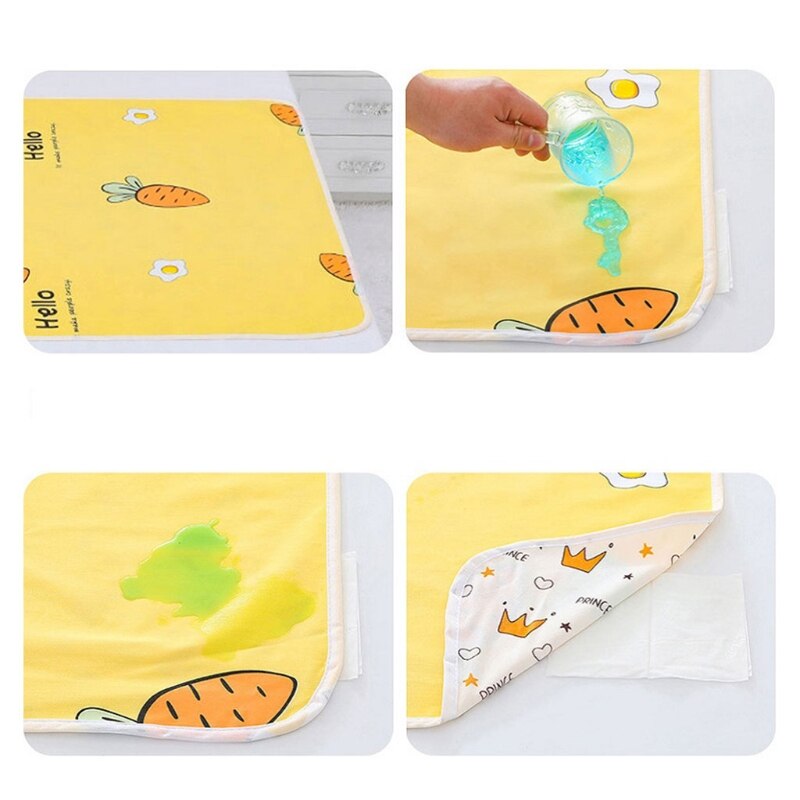 70x50cm Portable Baby Changing Pad Waterproof Reusable Diaper Changing Mat Mattress Infants Floor Play Cushion Mat Boys Girls