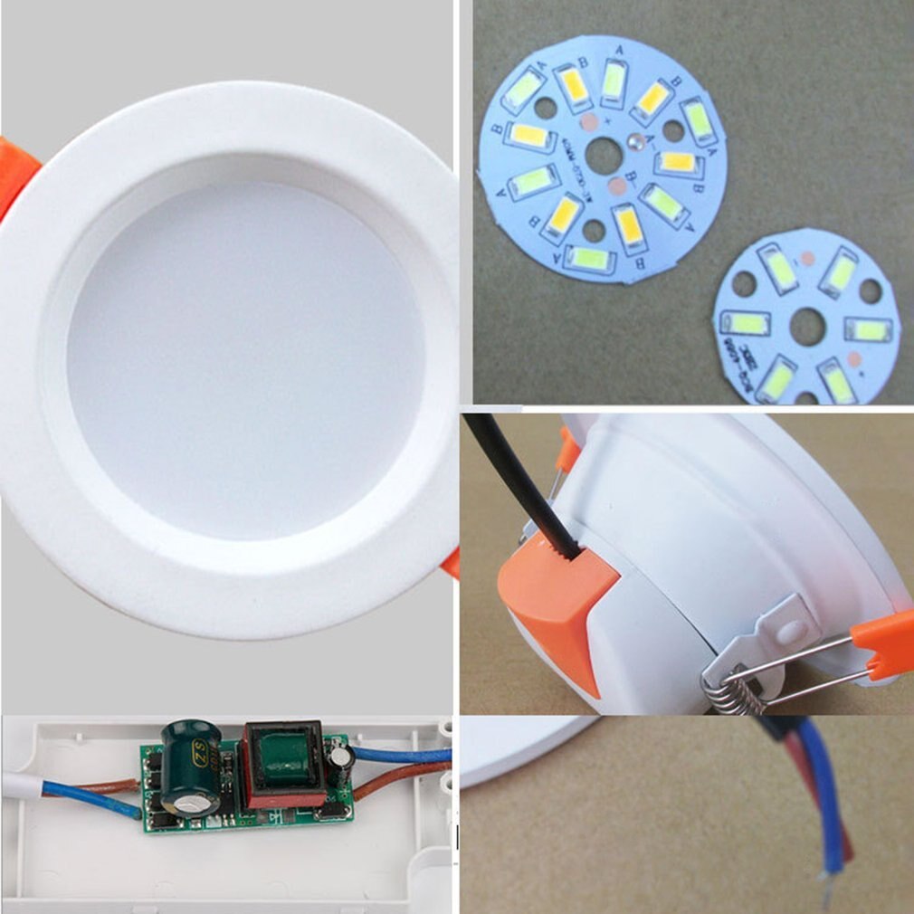 Icoco 3w/5w super lys ledet taklampe innfelt hjem belysning lampe antirefleks stue dekor lampe anti-tåke hotell lampe