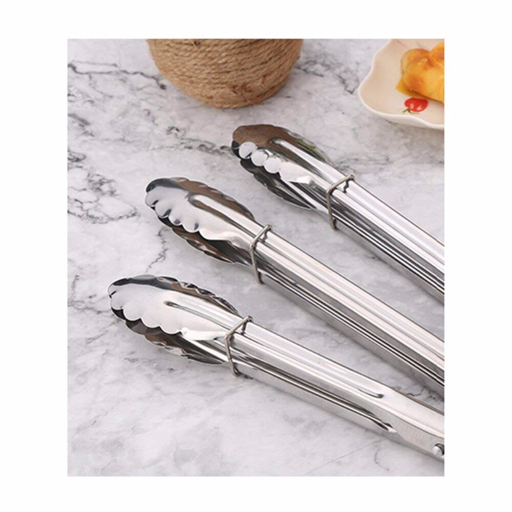 Rustfritt stål fest bbq buffet kamskjell mat servering tang klips