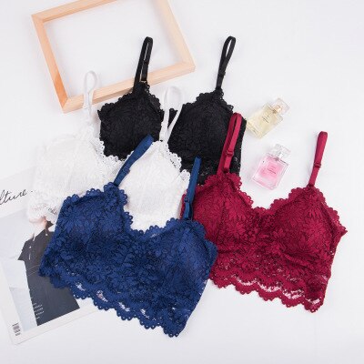 summer lace tube top beauty back wrap bra