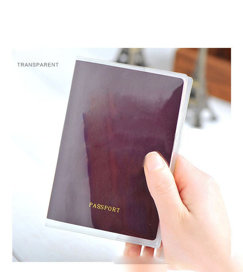 Maat 13.3*18.8Cm Pvc Transparante Scrub Paspoort Cover Clear Card Id Cover Case Voor Reizen Paspoort Tassen Paspoort tassen