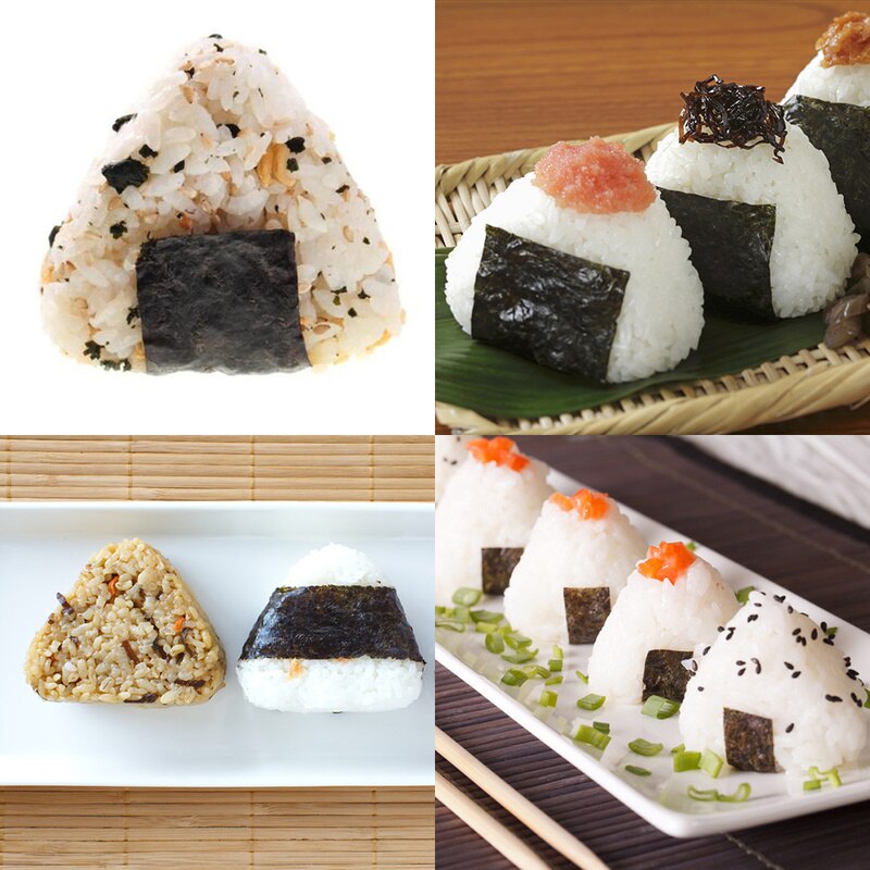 2 stk trekantet plast sushi ris kugle maker form onigiri form sæt køkken gadgets ting gennemsigtig bento tilbehør