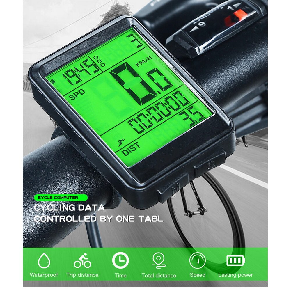 INBIKE 2.1inch Bike Wireless Computer Waterproof MTB Bicycle Speedometer Odometer Cycling Stopwatch Bike LCD Backlight Computer