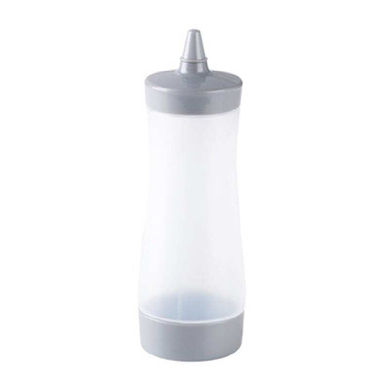Botella exprimible accesorios de cocina salsa bote plástico salsa aceite vinagre Ketchup salsa Cruet dispensador de condimentos: Gray