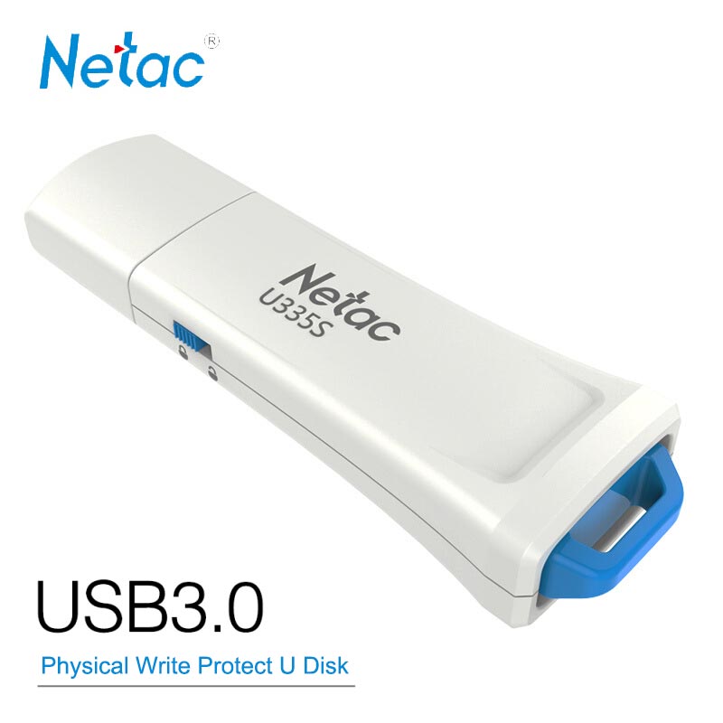 Netac usb flash-drev 16gb 32g 64gb 128gb usb 3.0 fysisk skrivebeskyttelsesomskifter hardware låst tommelfinger-drev penhukommelsespind