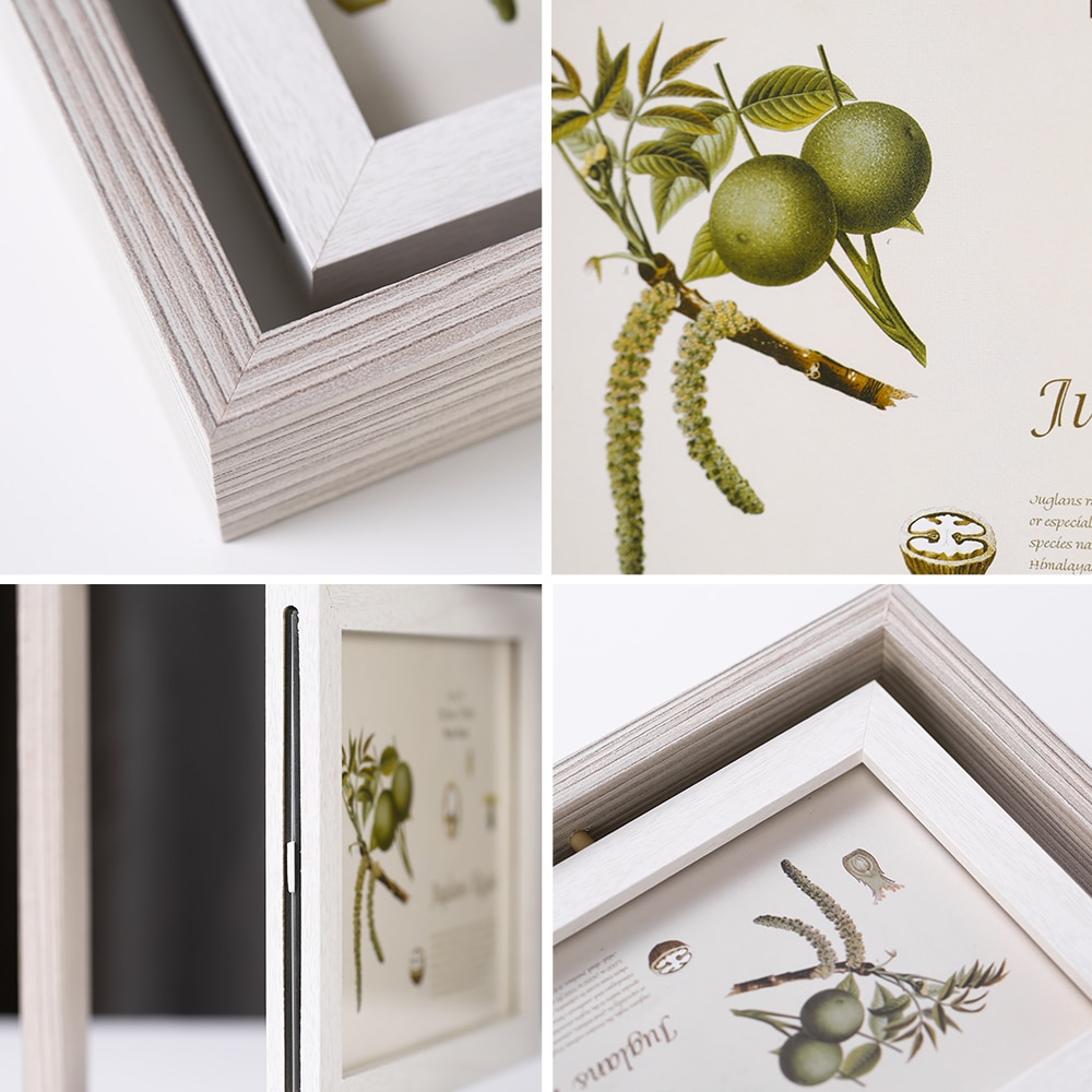 6/7 Inch 360 Degree Rotation Photo Frame Wooden Photo Frame Family Portrait Nightstand Desktop Square Picture Frames Home Decor