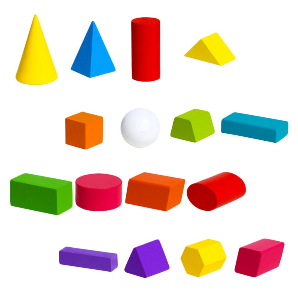 1 Set of Math Geometrical Pieces Early Education Toy Math Learning Toys for Students: Default Title