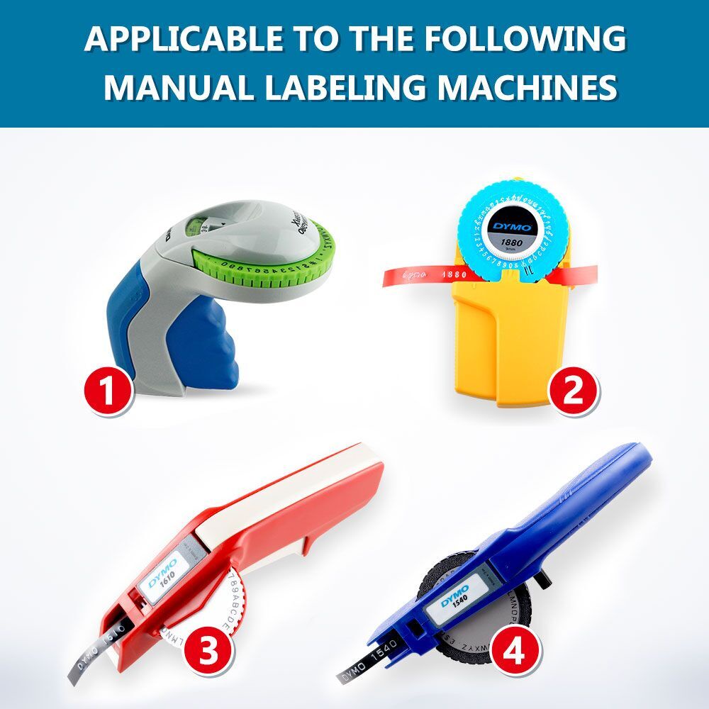 5 pk etikettendrucker kompatibel für 3d dymo-etikettenbänder, mehrfarbig , 9mm druckerbänder, motex  e101 , 1610 cidy  c101 etikettenmaschinenbänder