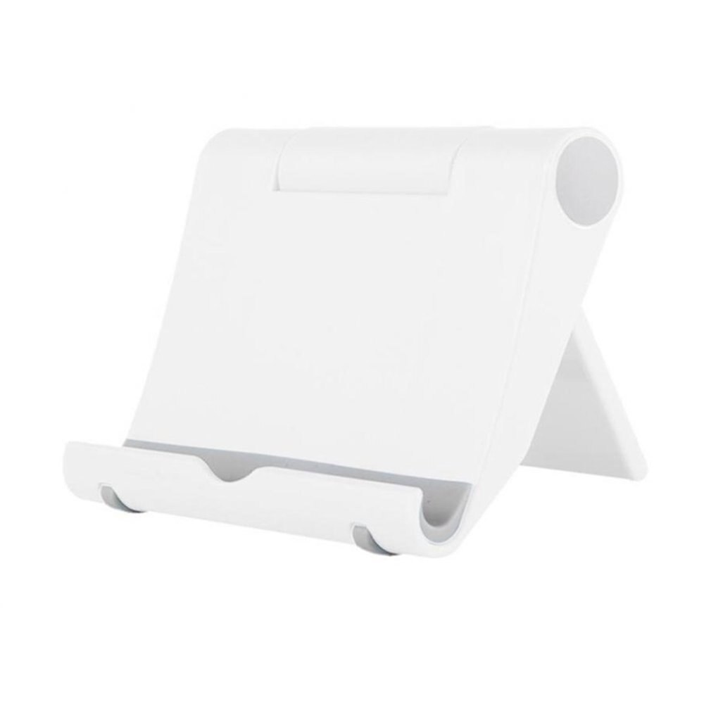 Sammenfoldelig tabletholder universal desktop mobiltelefon stativ justerbar beslag tabletholder: Hvid
