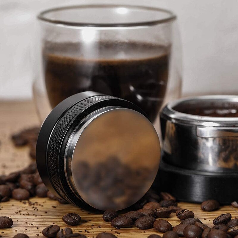 51mm espresso tukle & distributør, dobbel hode kaffebunn, justerbar dybde espresso hånd tukle