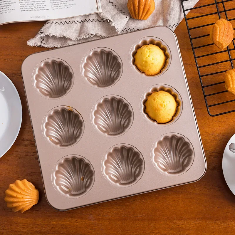 Stampo da forno a forma di conchiglia Biscotto antiaderente Vassoio per Madeleine Pan Acciaio al carbonio Stampo per torta per biscotti al cioccolato Bakeware per la cucina