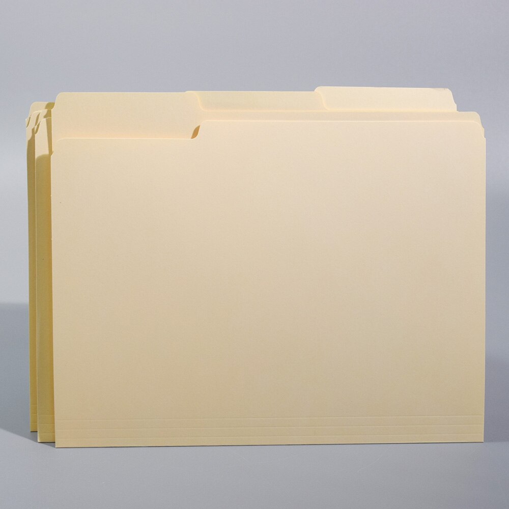 Manila File Folder, Reinforced 1/3-Cut Tab, Letter Size, 100pcs Per Box: Default Title