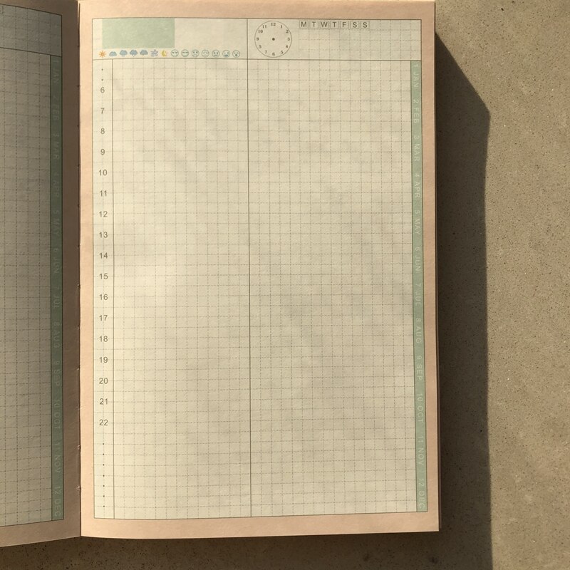 Mijn Timeline Scheduler Boek A5 Notebook 200P Undated Diy Maandelijkse Wekelijkse Dagelijkse Planner Boek