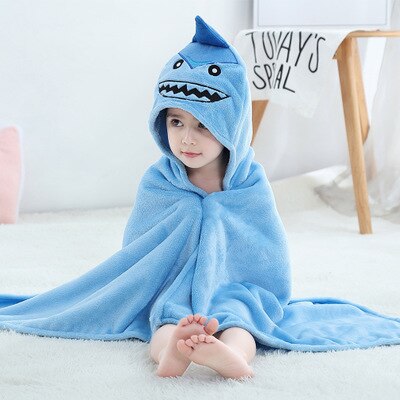 Børn badekåber 0-6 år haj strandtøj baby piger drenge tøj dyr søvnkåber hætteklædt roupa infantil de banho: 4t