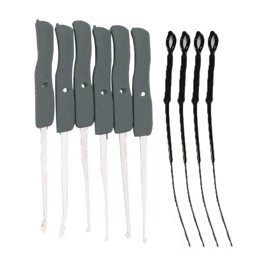 10pc/- delige set roestvrijstalen lockpicksets, slotenmakersgereedschap, slotpen, gebroken sleutel, sleutelverwijderaar, haken, slot, slotenmakersgereedschap