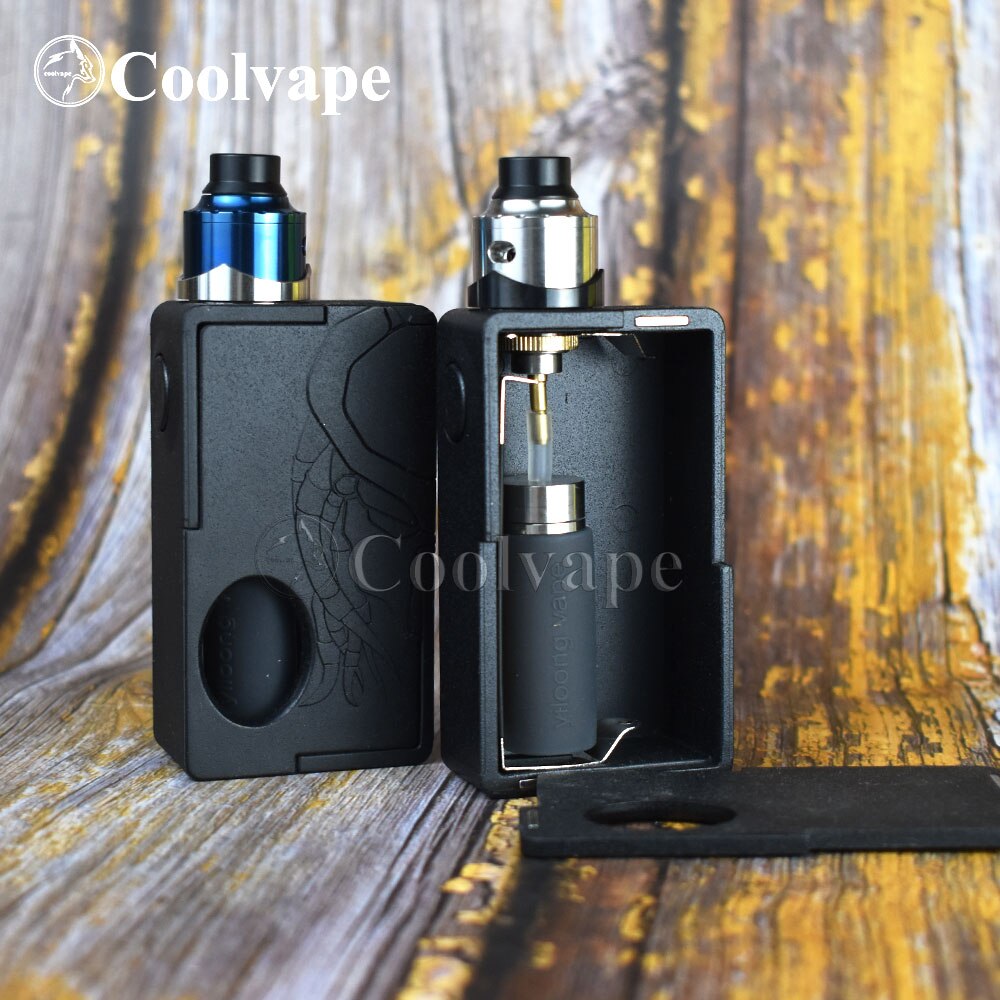 coolvape Mechanical Squonk Box MOD with coolvape RDA 13ml Silicone Bottle 18650 battery Auto-adjusting Box MOD 510 pin bf mod