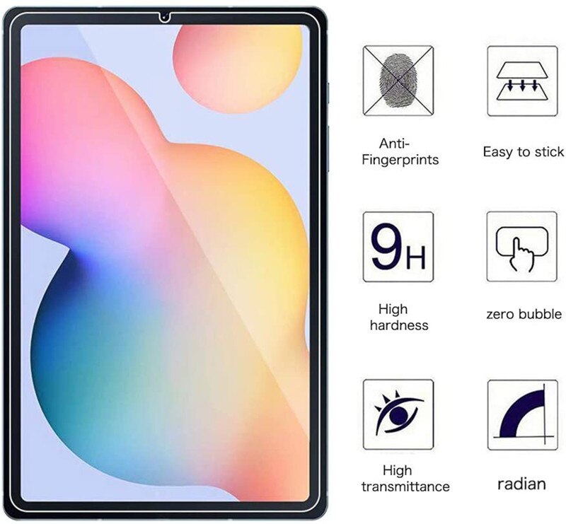 Película protetora de vidro temperado para tablet, proteção de tela 9h 10.4mm para samsung galaxy tab s6 lite 0.3 &#39;&#39;p610 p615 embutida
