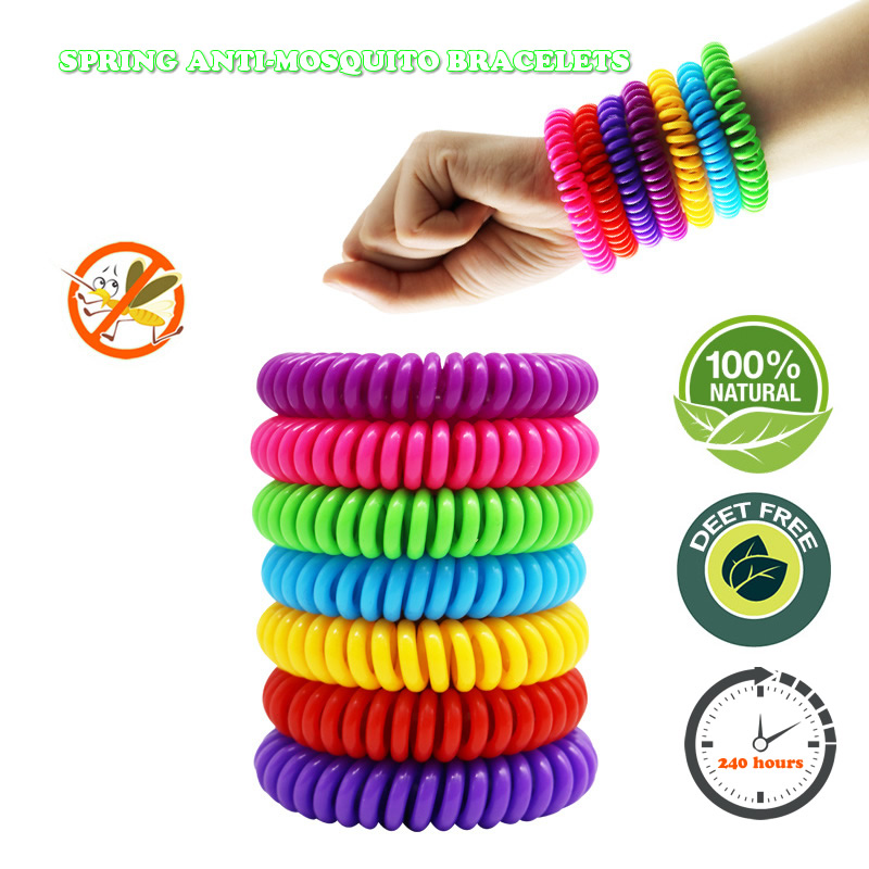 1pcs Draagbare Kleur Anti-Muggen Polsbandje Insect Bijen Muggen Repellent Armband Voor Thuis Outdoor Wandelen Kamp Ongediertebestrijding