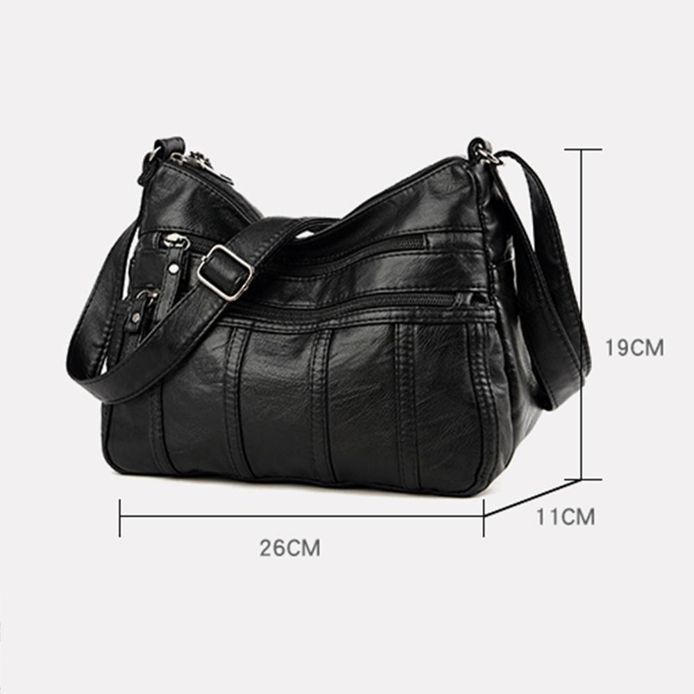 2020 nova moda feminina saco de ombro bolsa de ombro bolsa de viagem feminina retro lavado pu crossbody saco multi bolso feminino