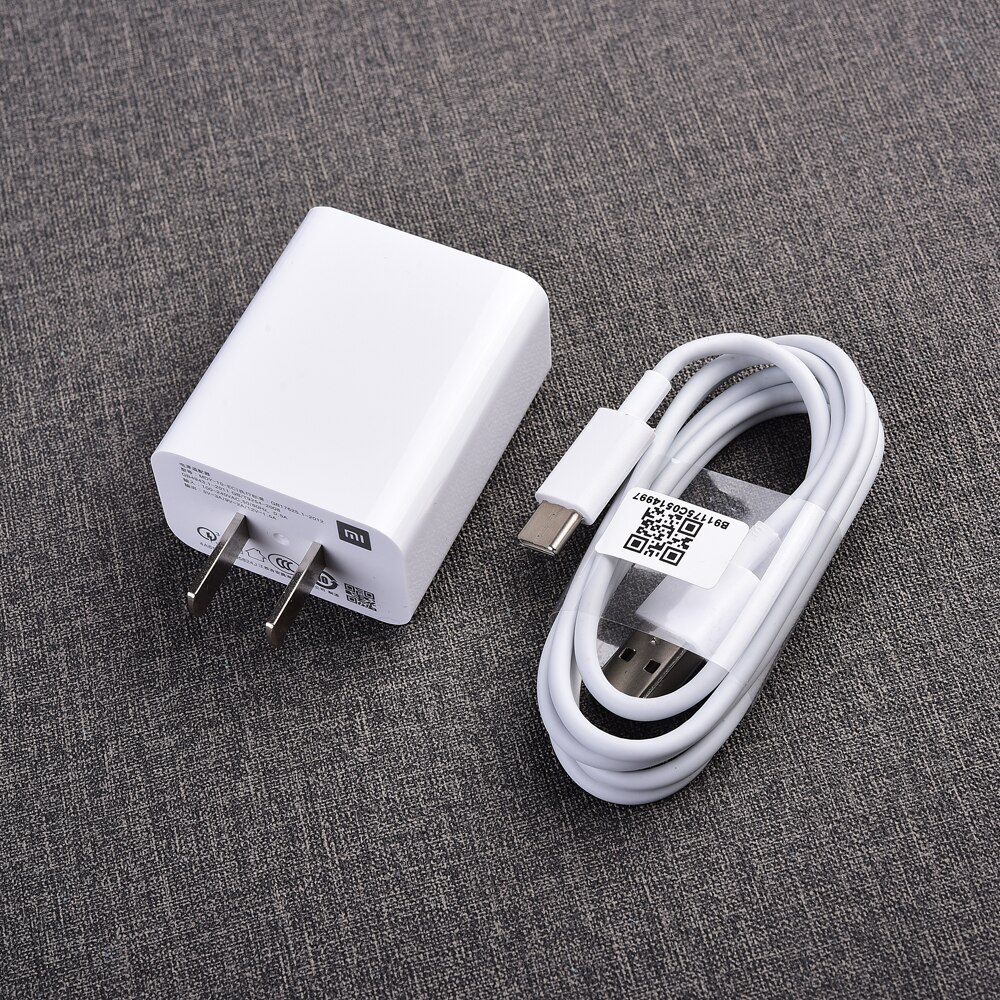 Cargador de pared rápido Original para Xiaomi Mi 9se, adaptador de cargador rápido QC3.0 de 18W, Cable de datos USB 3,1 de 1M para MI CC9, A3, Redmi Note 8Pro