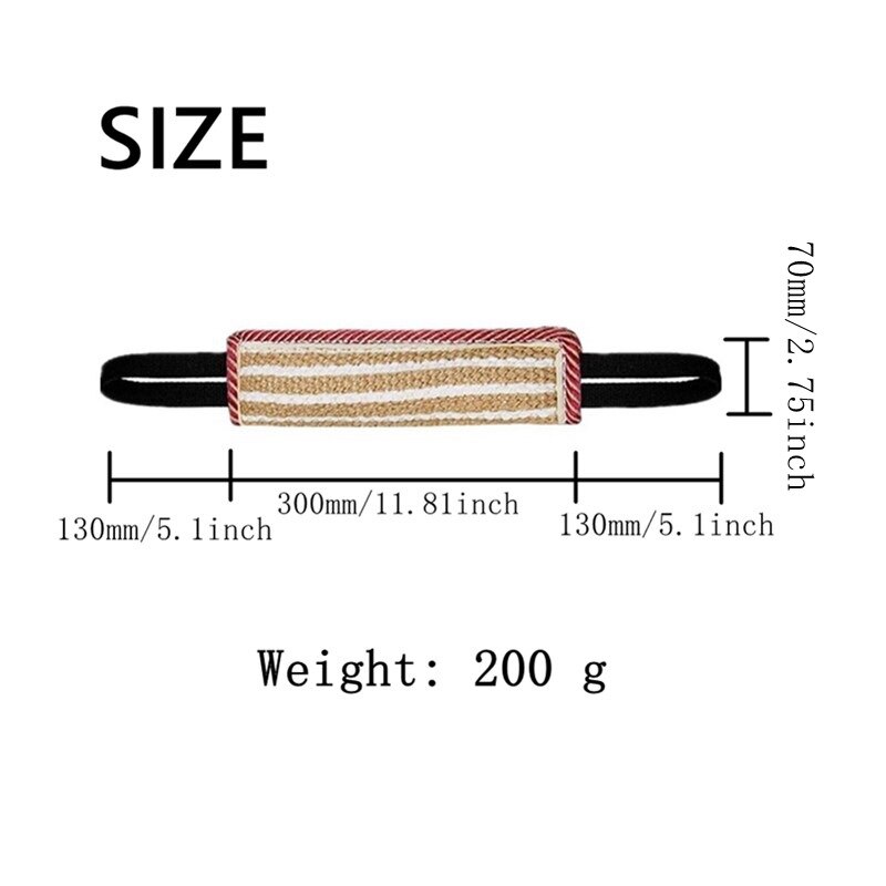 Dog Bite Stick Large Dog Bite Sleeve Training Agility Equipment Strong Bite Tug Jute Bite Pillow for Medium Dog German Shepherd: Default Title
