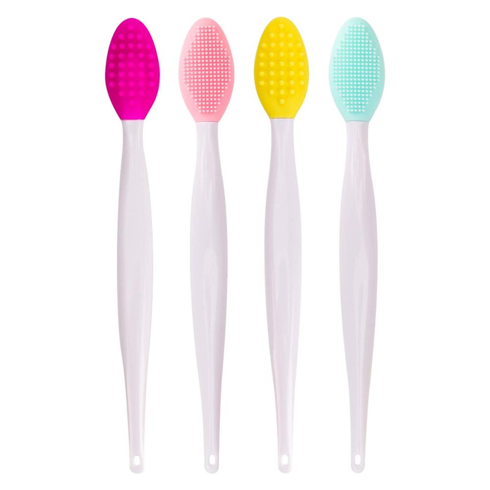 50pcs Lip Scrub Brush Double-Sided Silicone Exfoliating Lip Brush Exfoliating Brush for Men Women: mix 50pcs