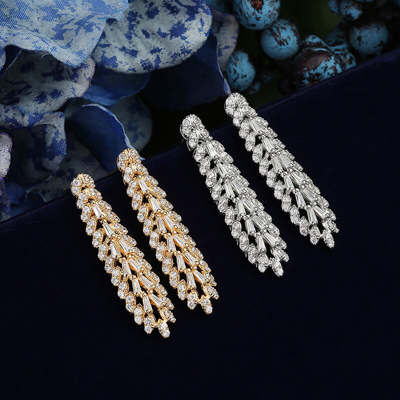 Sieraden Sets Hadiyana Elegante Trendy Birdal Ketting Oorbellen Ring En Armband Set Vrouwen Hoge Qualtity CN1805 Conjunto De Joyas