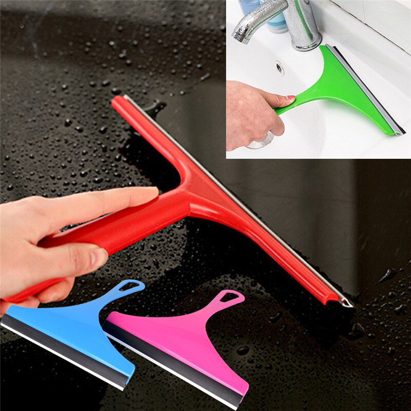 1Pc Auto Siliconen Water Wisser Zeep Cleaner Schraperblad Squeegee Car Vehicle Voorruit Venster Wassen Cleaning Willekeurige