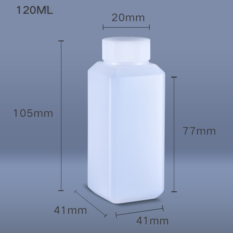 UMETASS Empty Plastic Bottle with Lid Food Grade cosmetic container travel Refillable Bottle 20ml/30ml/40ml/100ml/250m/500ml: 120ML-HDPE