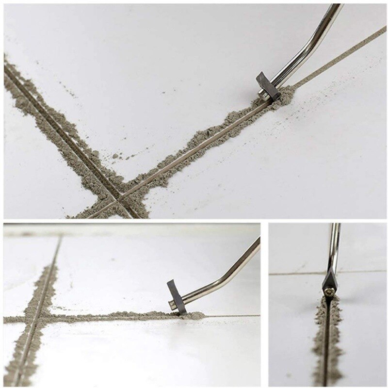 Broca para huecos de azulejos de cerámica, removedor de lechada de azulejos duraderos para costura de pared y suelo, Herramientas de limpieza de cemento, herramienta de construcción
