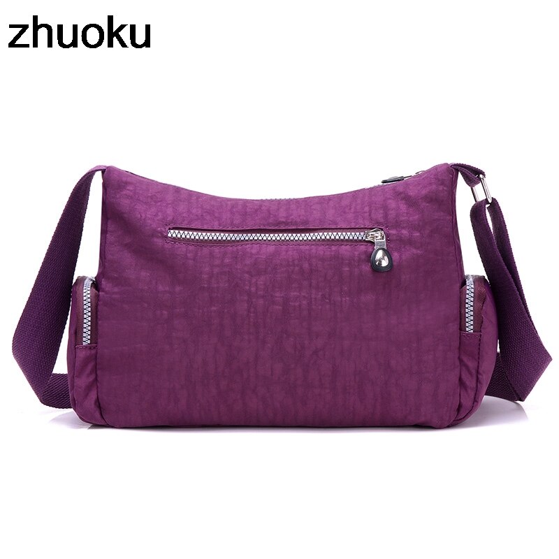 Bolsos pequeños de hombro para mujer, bandolera con cremallera, bolsos Hobo, famosa Bolsos De Mujer con solapa, Mini bandolera de nailon para playa, un bolso principal