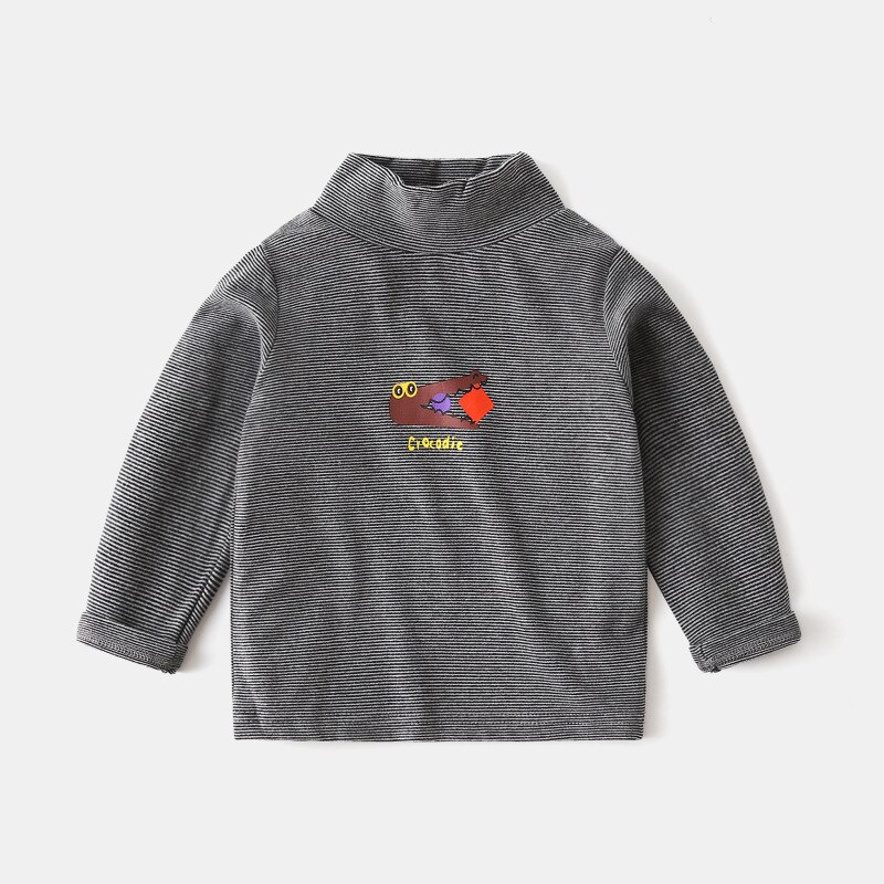 Ropa de niño de otoño-invierno, ropa interior de algodón con cuello alto Dinasour de dibujos animados para niños de 2 a 6 años, ropa interior térmica para niños: dgray / 3 años