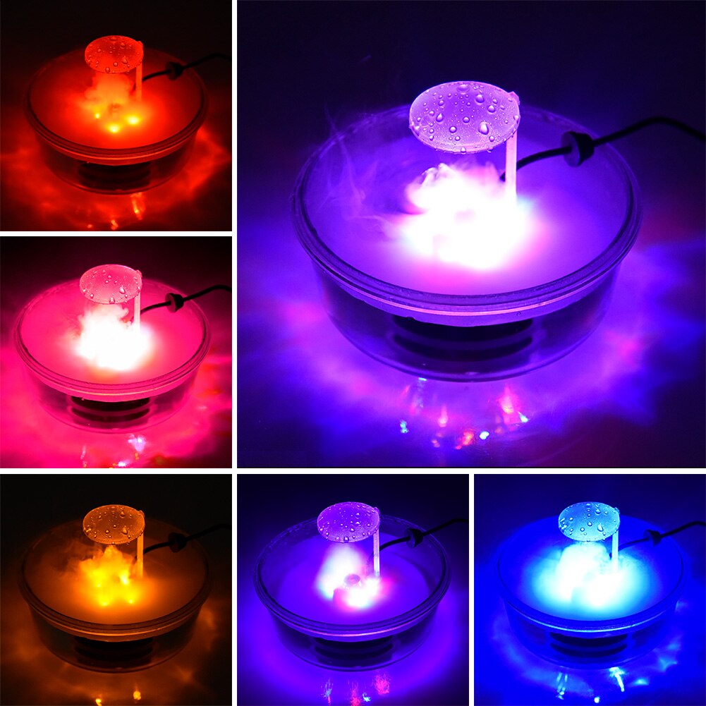 Humidificador LED para máquina de humo de bruja de Halloween, decoración espeluznante que cambia de Color, de escena DIY para de Halloween, juguete de broma
