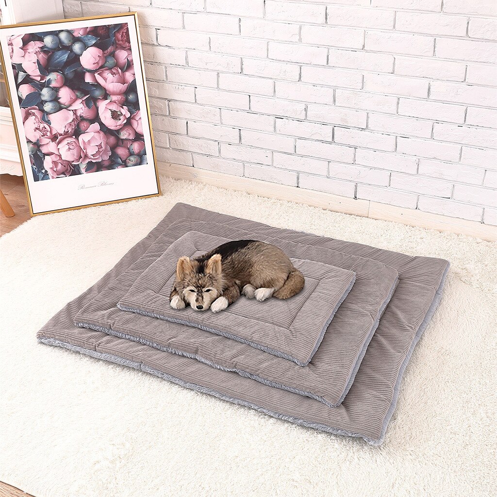 Huisdier Korte Pluche Bed Mat Warm Slapen Matras Voor Kleine Middelgrote Grote Hond Kat Wasbare Huis Matten Sofa Voor hond Mand Huisdier Bed