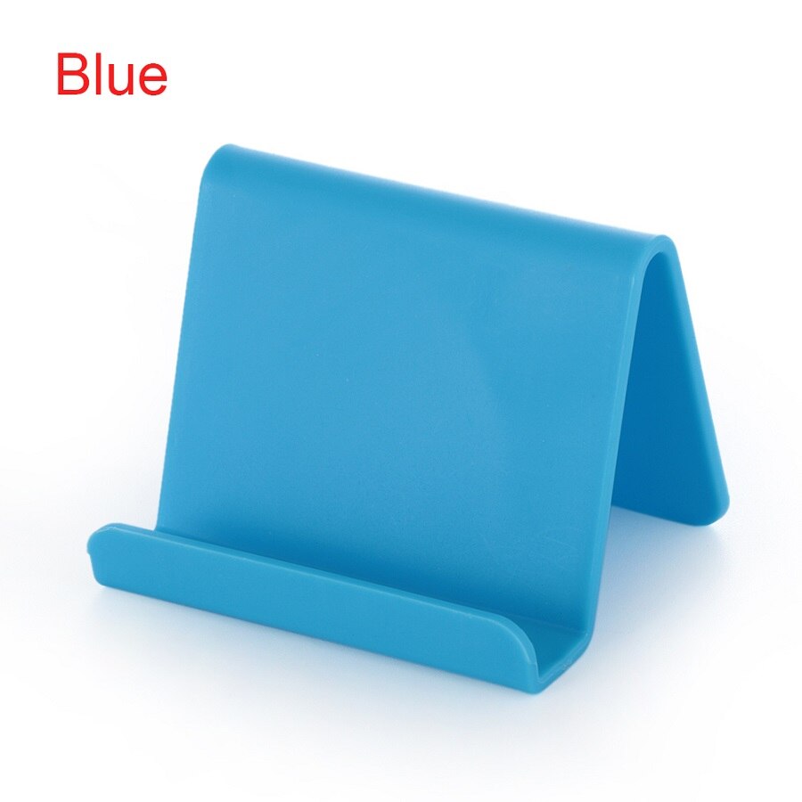 Snoep Kleur Universele Mini Smart Telefoon Tafel Desk Mount Stand Phone Holder Beugel Voor Mobiele Mobiele Telefoon Tabletten Lui Beugel: blue