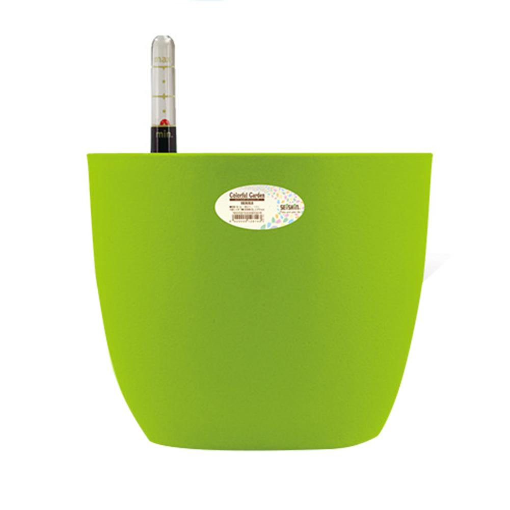 Auto Irrigate Flower Vase Automatic Watering Planter Lazy Planting Automatic Watering Flower Pot Absorbing Irrigation Flower Pot: Green