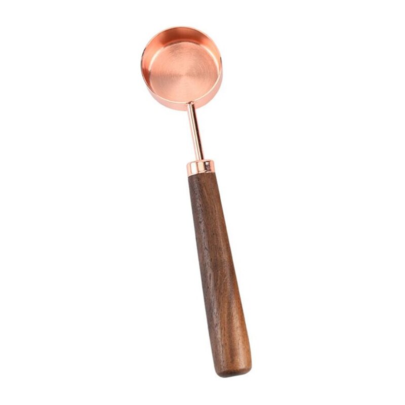 Rose Gold Measuring Cups And Spoons Set Teaspoon Wood Handle Copper Pink Kitchen Milk Coffee Cake Baking Measuring Spoon