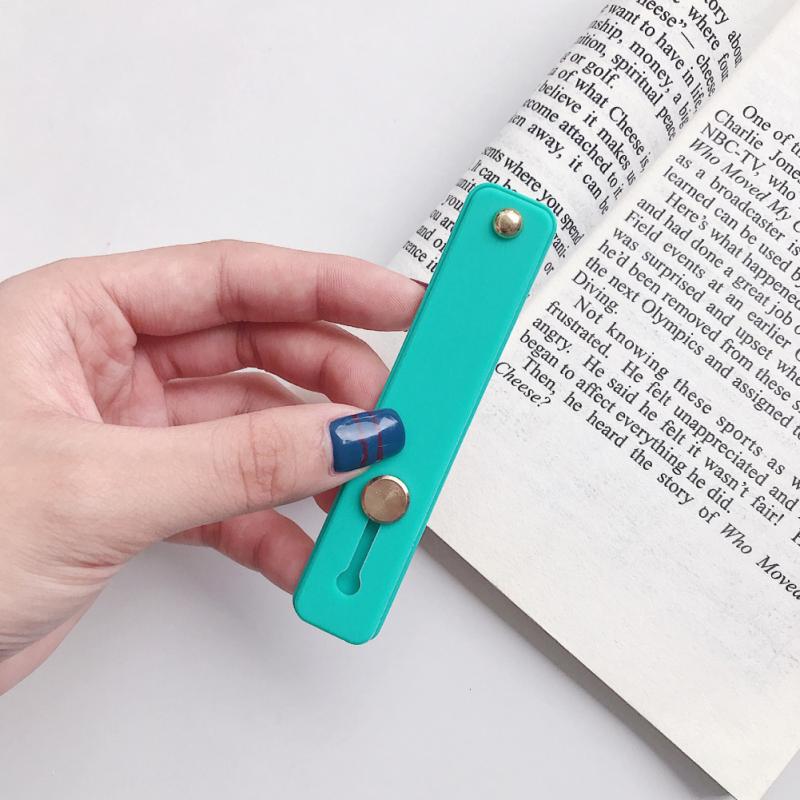 Plain Color Bracket Hand Band Grip Stand Push Pull Phone Holder Finger Ring For IPhone Huawei Samsung Strap Push Pull Grip Band: 2