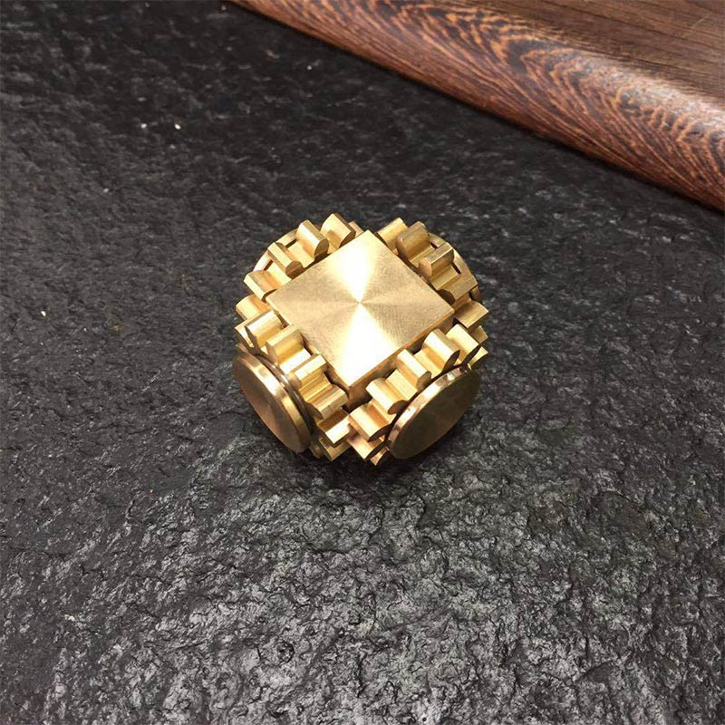 Cubo de conexión de engranaje giroscópico para adultos, giroscopio mecánico de dedo de cobre puro, juguete para