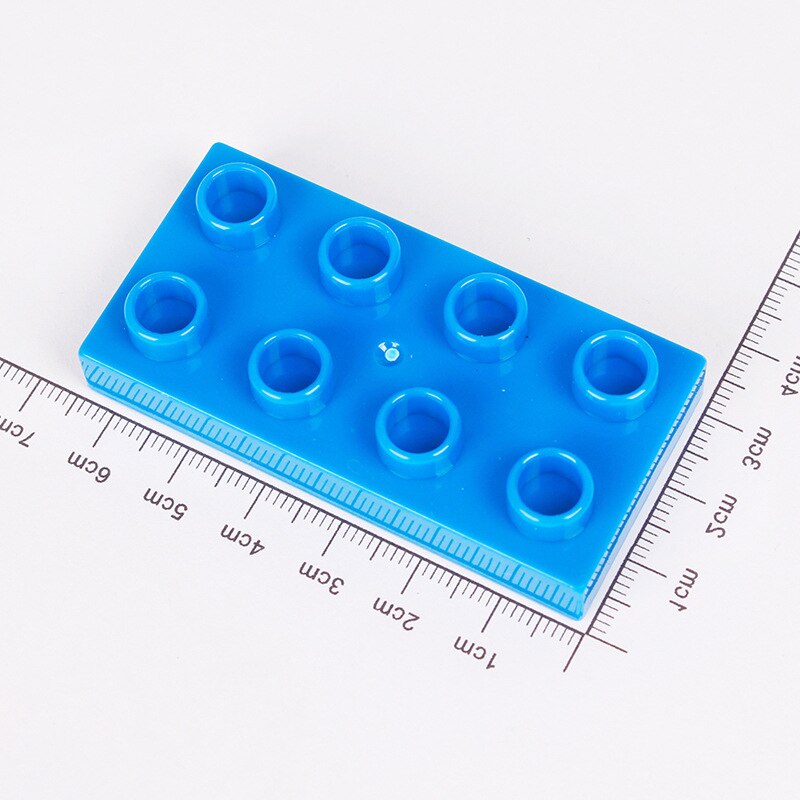 12pcs DIY MOC Large Building Block Bricks Thin 2X4 Bricks Big Size Assembled Accessories Bulk Part Enlighten Brick Children Toys: blue 12pcs